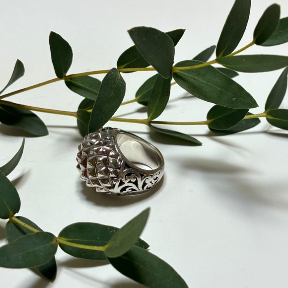 Lois Hill 925 Sterling Silver Dome Spike Ring - Picture 3 of 9